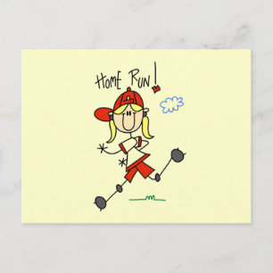 Home Run Girls Softball T-Shirts und Geschenke Postkarte