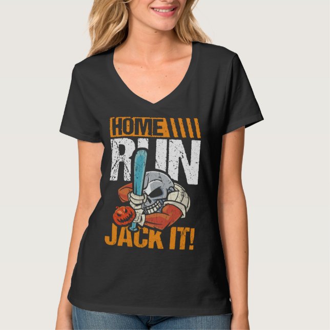 Home run jack it baseball player and baseball T-Shirt (Vorderseite)