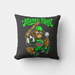 Home Run Monkey Baseball Kissen
