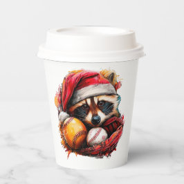 Home-Run Raccoon Ballgame Paper Cup Pappbecher