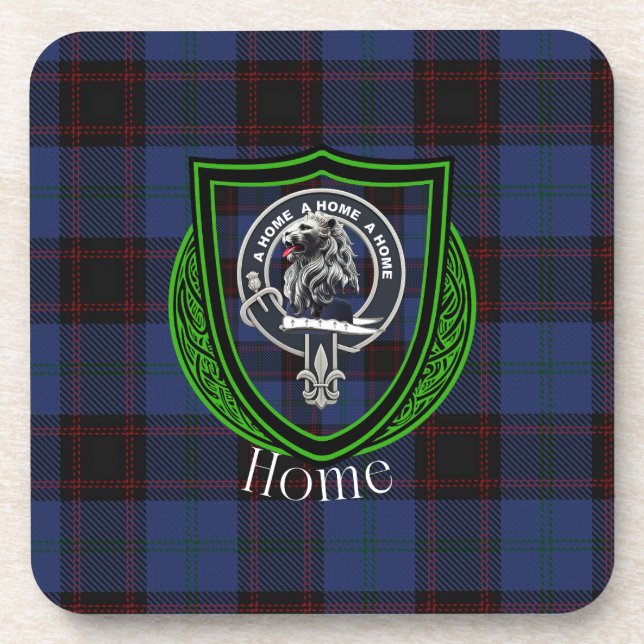 Home Scottish Clan Tartan & Crest Getränkeuntersetzer (Vorderseite)