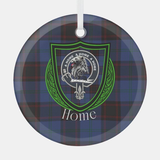 Home Scottish Clan Tartan & Crest Ornament Aus Glas (Vorderseite)