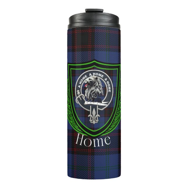Home Scottish Clan Tartan & Crest Thermal Tumbler Thermosbecher (Vorderseite)