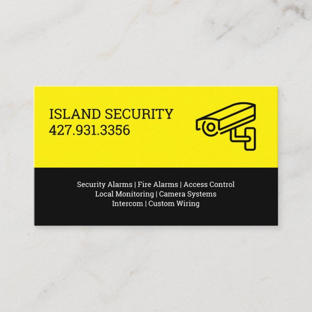 Home Security Company Business Card Visitenkarte (Vorderseite)