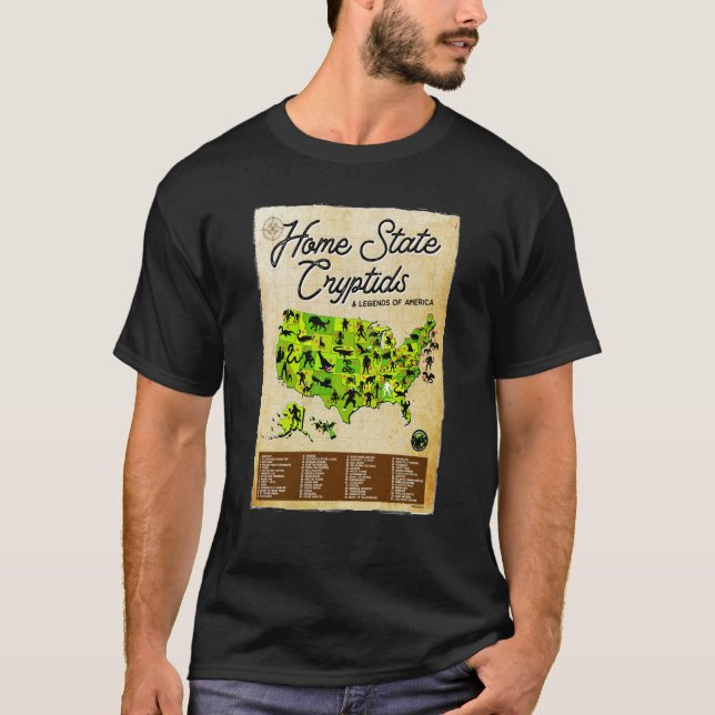 Home State Cryptids & Legends of America Cryptozoo T-Shirt (Vorderseite)