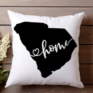 Home State Umriss Herz South Carolina Kissen