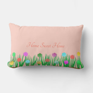 Home Sweet Home Blumen Lendenkissen