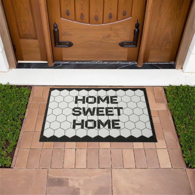 Home Sweet Home Faux Tile Doormat  Fußmatte (Außenbereich)