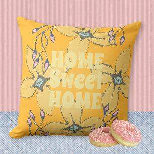 HOME Sweet HOME Flower Power Pop Art  Kissen