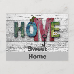 Home Sweet Home New Address Announcement Postcard Postkarte