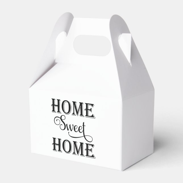 Home Sweet Home Open House Favor Box Geschenkschachtel (Vorderseite)