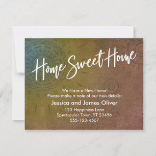 Home Sweet Home Texturiert, Orange Grafikkarte Einladung