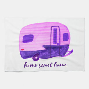 HOME SWEET HOME Vintage-Anhänger Camper RV Geschirrtuch