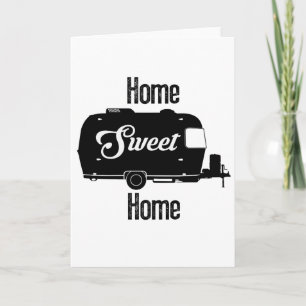 Home Sweet Home - Vintage Camper Wohnwagen Karte