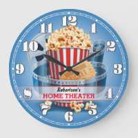 Home Theater Cinema Personalizable Wall Clock