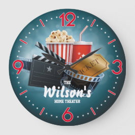 Home Theater Cinema Personalizable Wall Clock Große Wanduhr