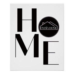 HOME Typografie-Wandkunst Poster