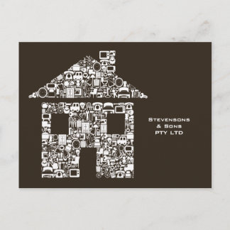 Home Zuhause Business Werbekarte Marketing Card Postkarte