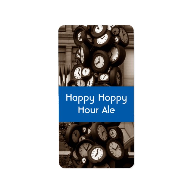 Homebrew Happy Hoppy Hour Ale Flasche Labels Bier Adressaufkleber (Vorne)
