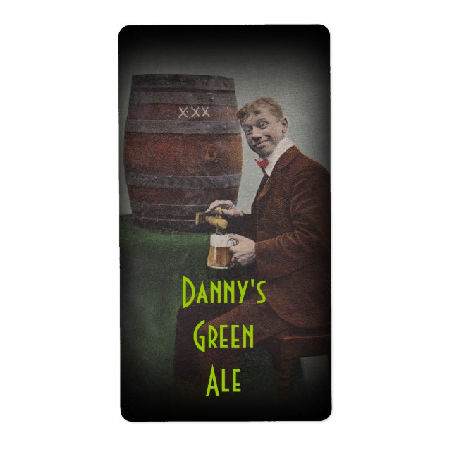 Homebrewing Beer Bottle Label Danny's Green Ale (Vorne)