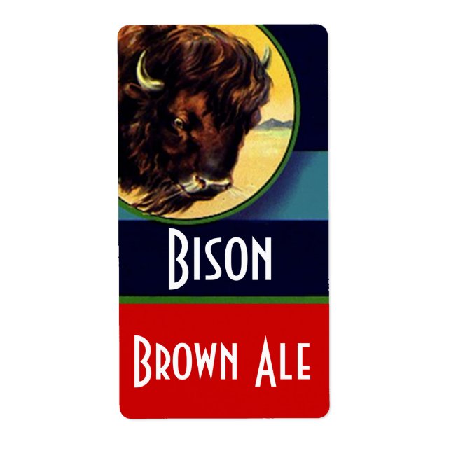 Homebrewing Beer Homebrew Flaschen Labels Bison Al (Vorne)