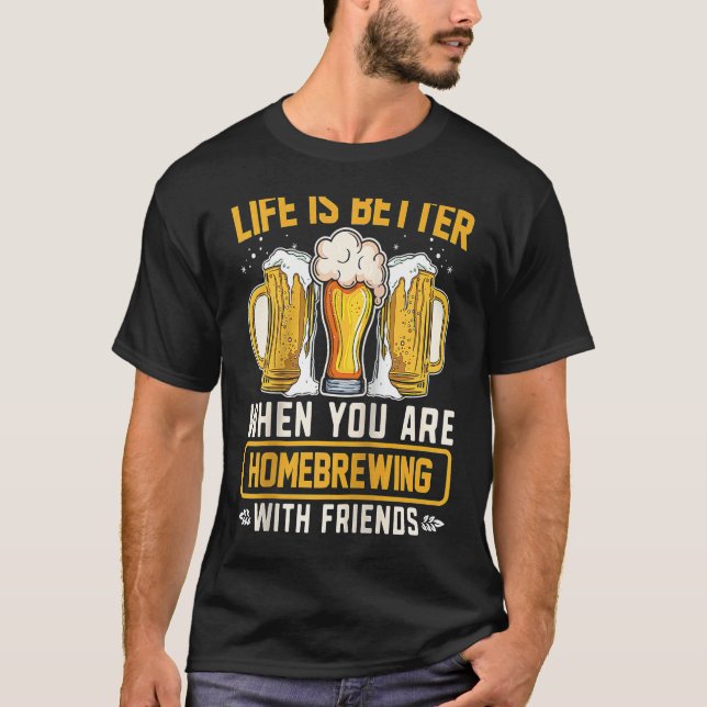Homebrewing Bier Brewing Alcohol Drinker Alkoholis T-Shirt (Vorderseite)