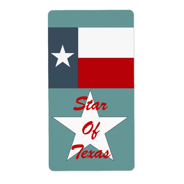 Homebrewing Bierflaschen Labels Texas Star (Vorne)
