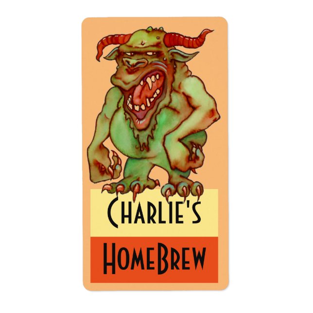 Homebrewing Suppen Beer Fun Party Monster Label (Vorne)