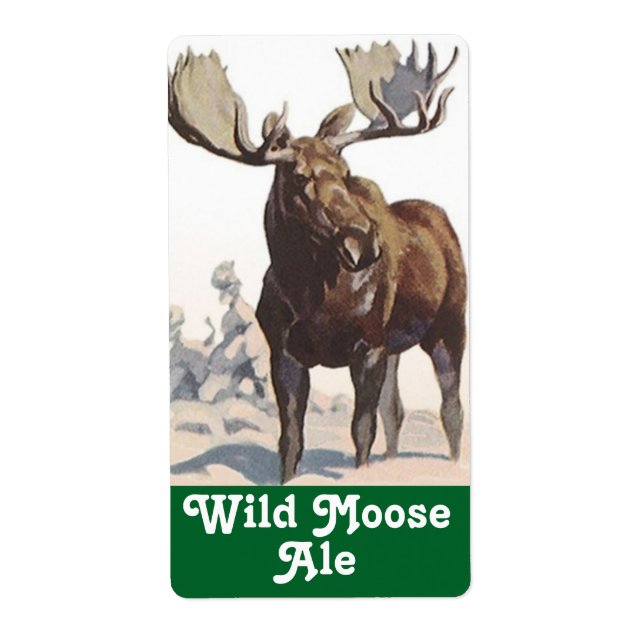Homebrewing Wild Moose Ber Brauen Homebrew Label (Vorne)