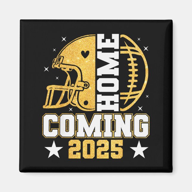 Homecoming 2025 Hoco Football Mom Mama Girl Footba Magnet (Vorne)
