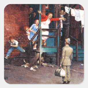 Homecoming G.I. Quadratischer Aufkleber