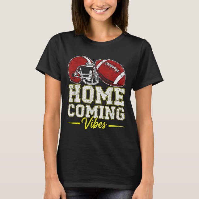 Homecoming Vibes For Teens Football Game Outfits D T-Shirt (Vorderseite)