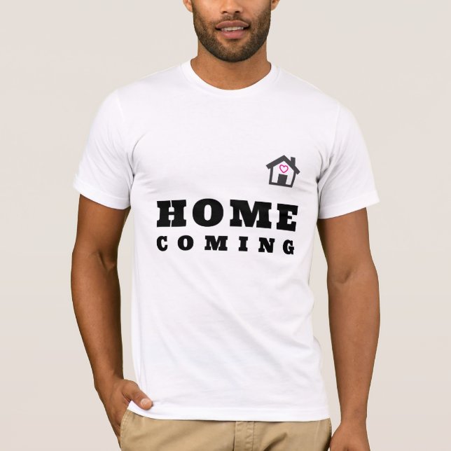 Homekomierende Herztypografie T-Shirt (Vorderseite)