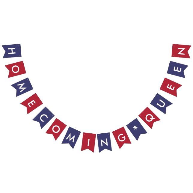Homekomierende Queen American Flag Farbe Typografi Wimpelkette (Alle)