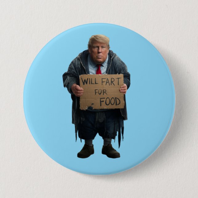 Homeless Trump Button (Vorderseite)