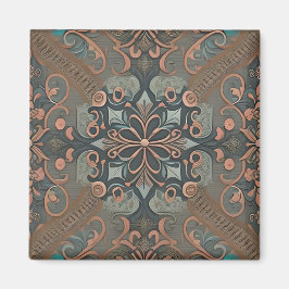 Homely cottage pattern magnet