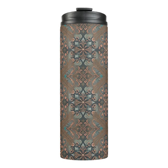 Homely cottage pattern thermosbecher (Vorderseite)