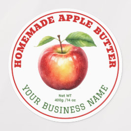 Homemade Apple Butter Product Label Waterproof Etiketten
