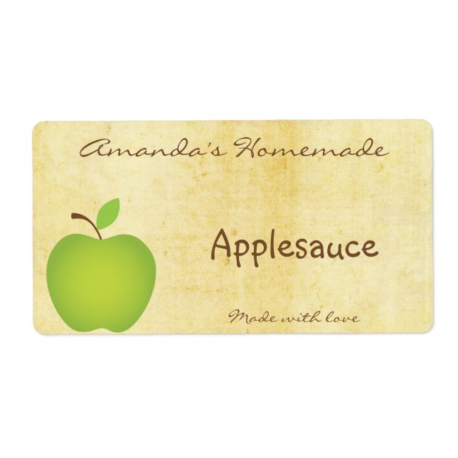 Homemade Apple Canning Label (Vorne)