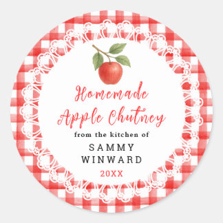 Homemade Apple Chutney Label Runder Aufkleber