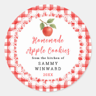 Homemade Apple Cookies Label Runder Aufkleber