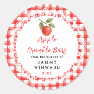 Homemade Apple Crumble Bars Label Runder Aufkleber