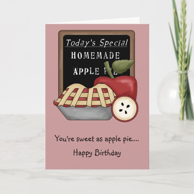 Homemade Apple Pie Card Karte (Vorderseite)