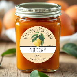 Homemade Apricot Jam Labels Runder Aufkleber