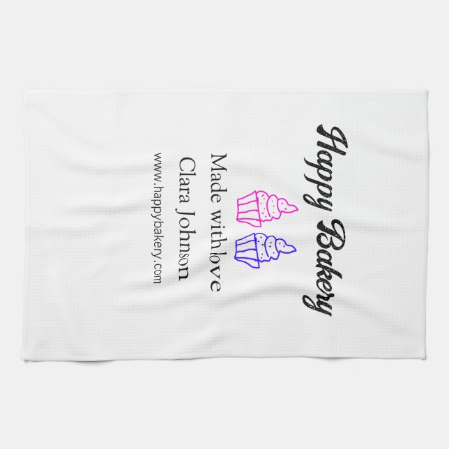 Homemade bakery add your text name custom  geschirrtuch (Horizontal)