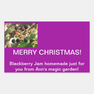 Homemade BlackBerry-Jam-Label Rechteckiger Aufkleber