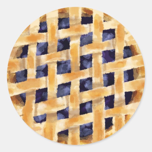 Homemade Blueberry Pie Classic Round Sticker (Vorderseite)