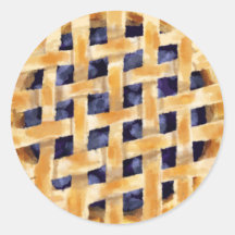 Homemade Blueberry Pie Classic Round Sticker