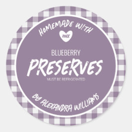Homemade Blueberry Preserve Runder Aufkleber