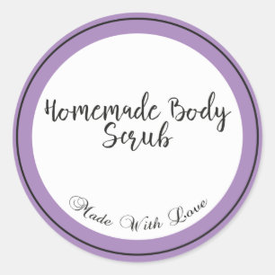 Homemade Body Scrub Runder Aufkleber